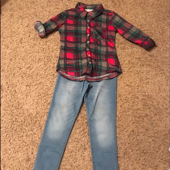 Little girls jeans and top - Picture 1 of 4